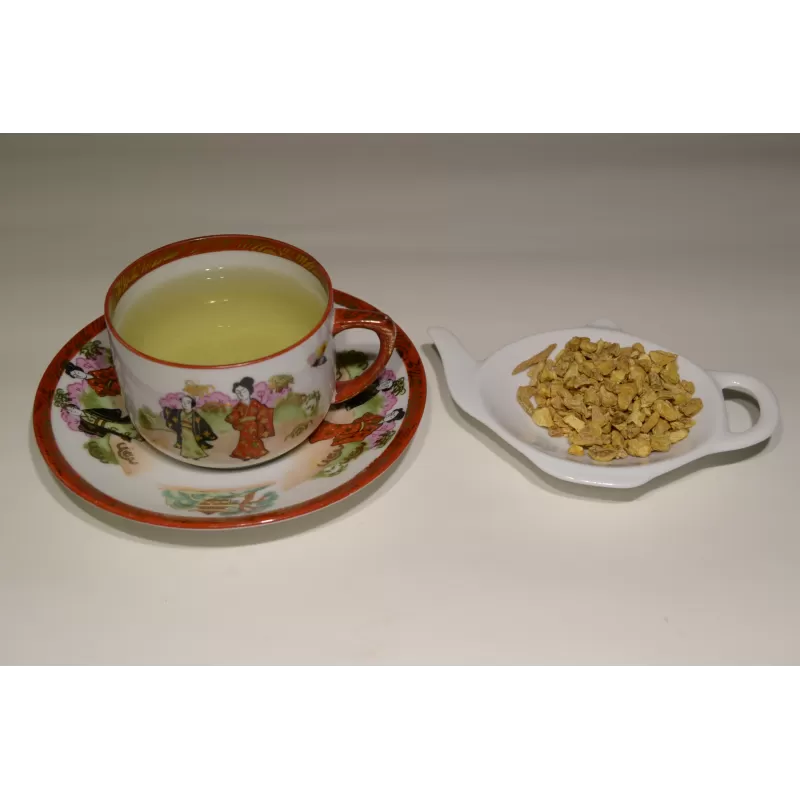 Inkivääri, leikattu ja kuivattu